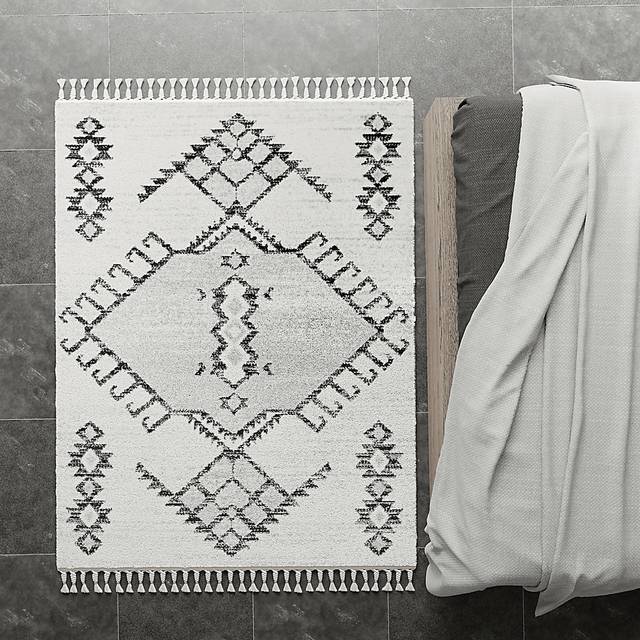Holmas White/Black 8'3 x 10' Rug - Thumbnail - Image 5