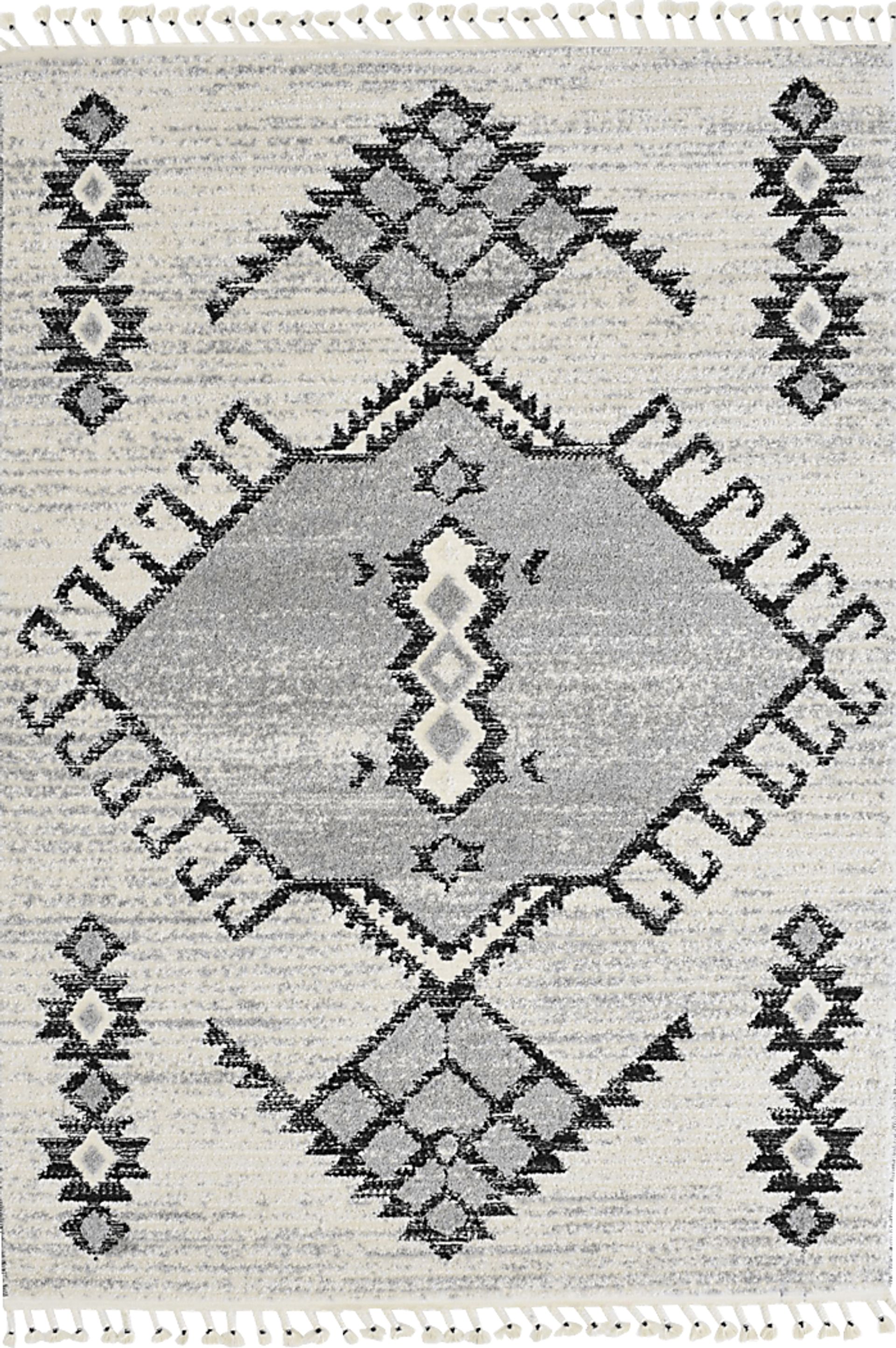 Holmas White/Black 8'3 x 10' Rug - Image 1