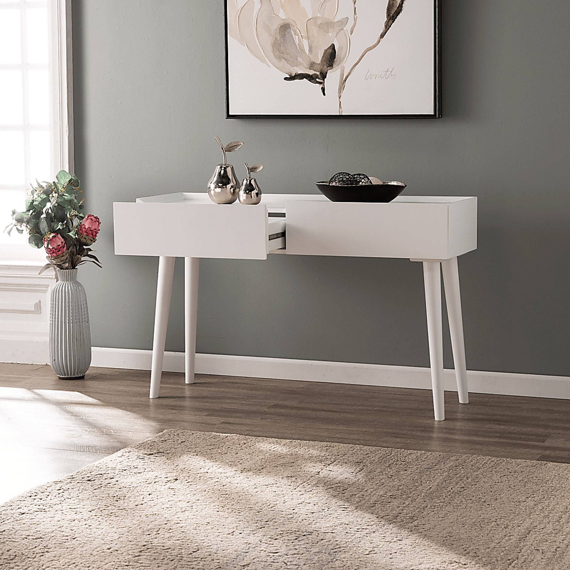 Holmeswood White Console Table - Image 5