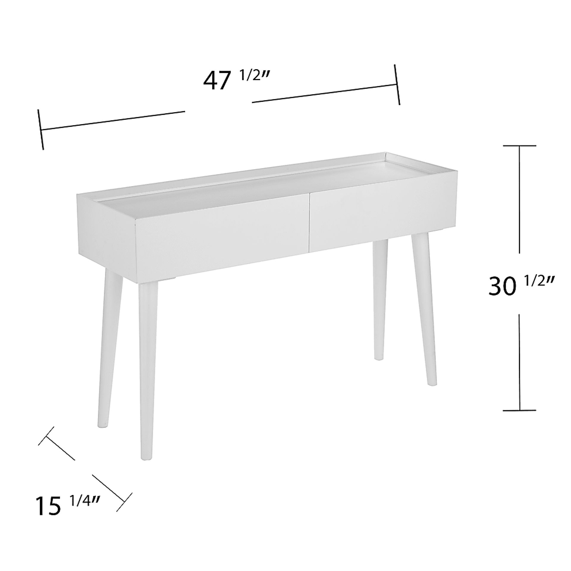 Holmeswood White Console Table - Image 6
