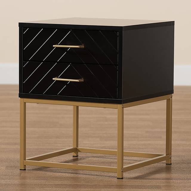 Holmgren Black Nightstand - Thumbnail - Image 2