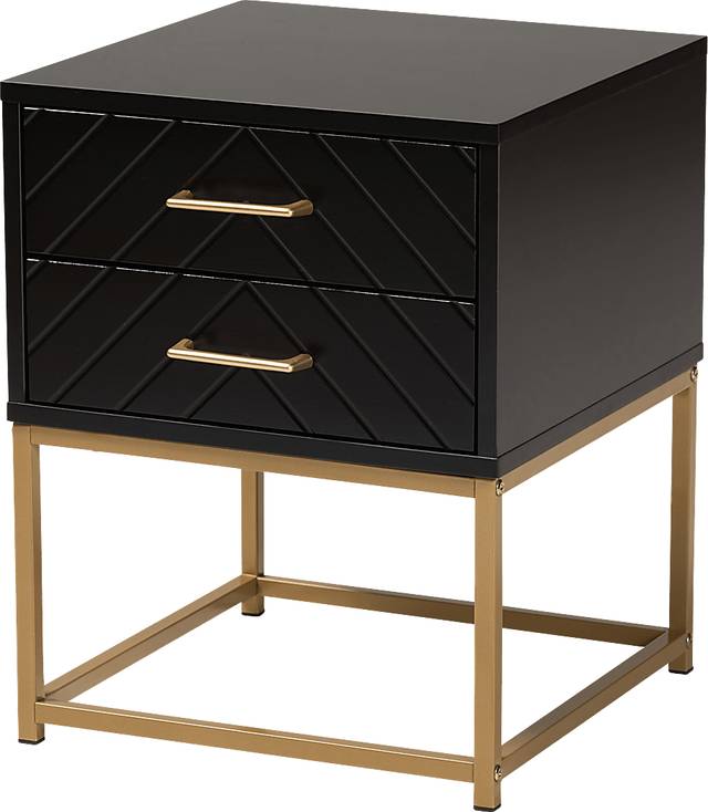 Holmgren Black Nightstand - Thumbnail - Image 1