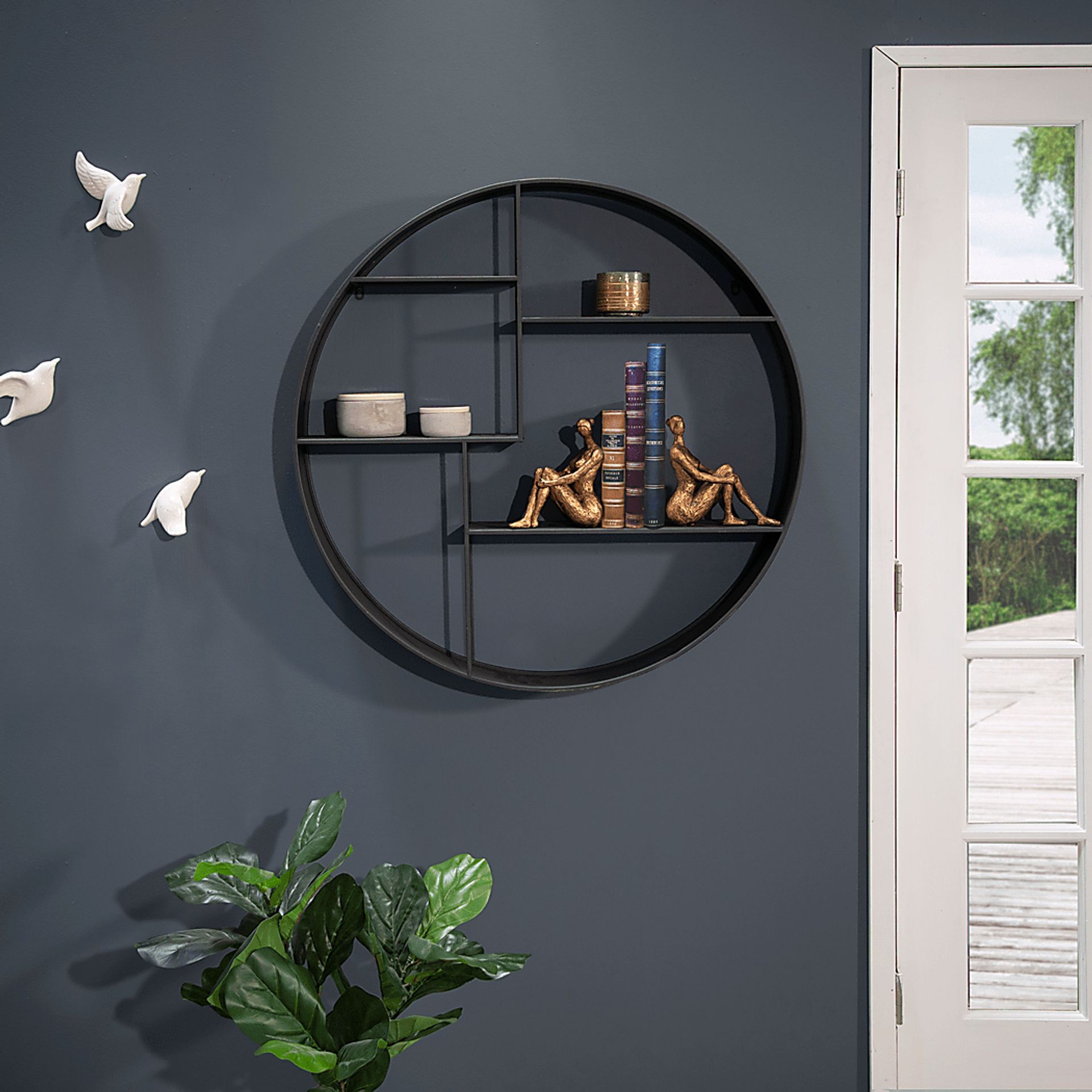 Holtzclaw Black Wall Shelf - Image 2