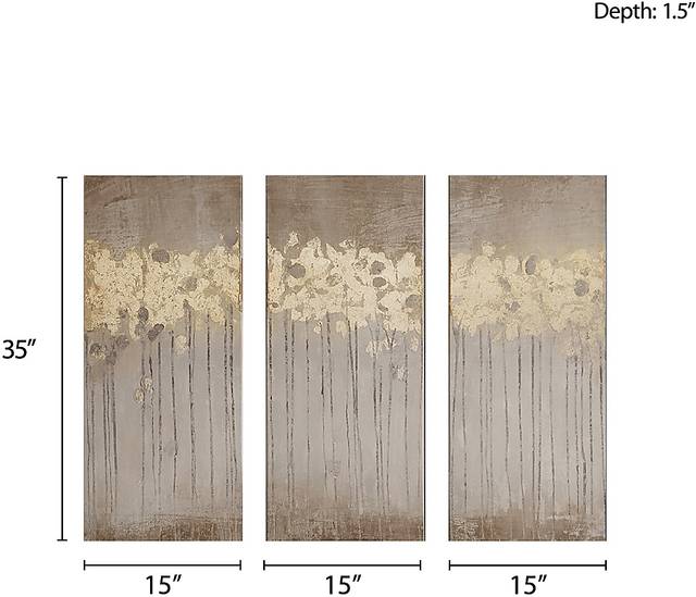 Homsy Taupe Artwork, Set of 3 - Thumbnail - Image 2