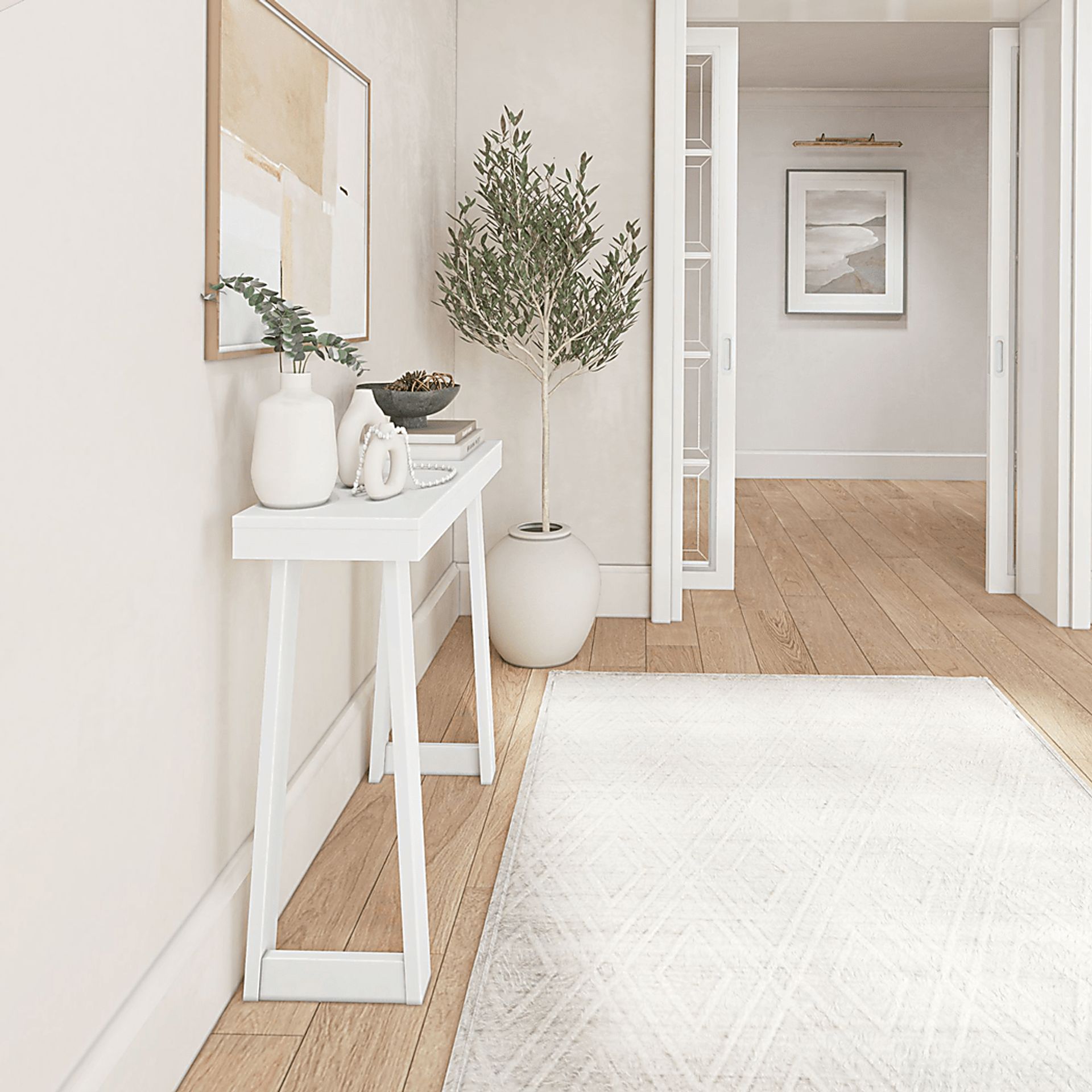Honela White Console Table - Image 2