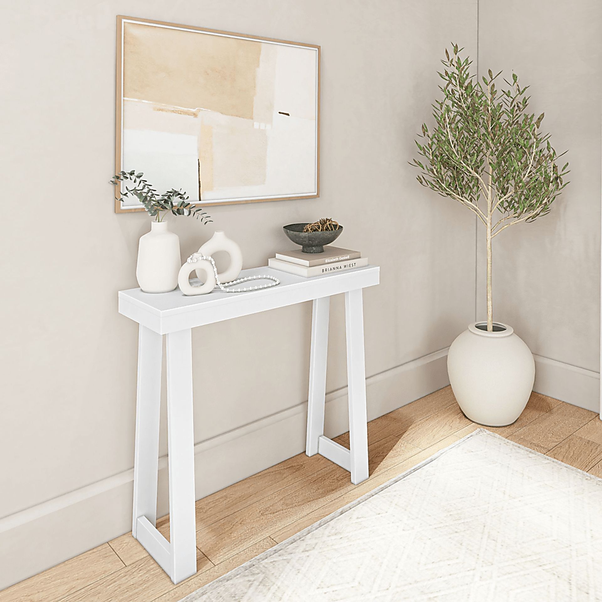 Honela White Console Table - Image 3