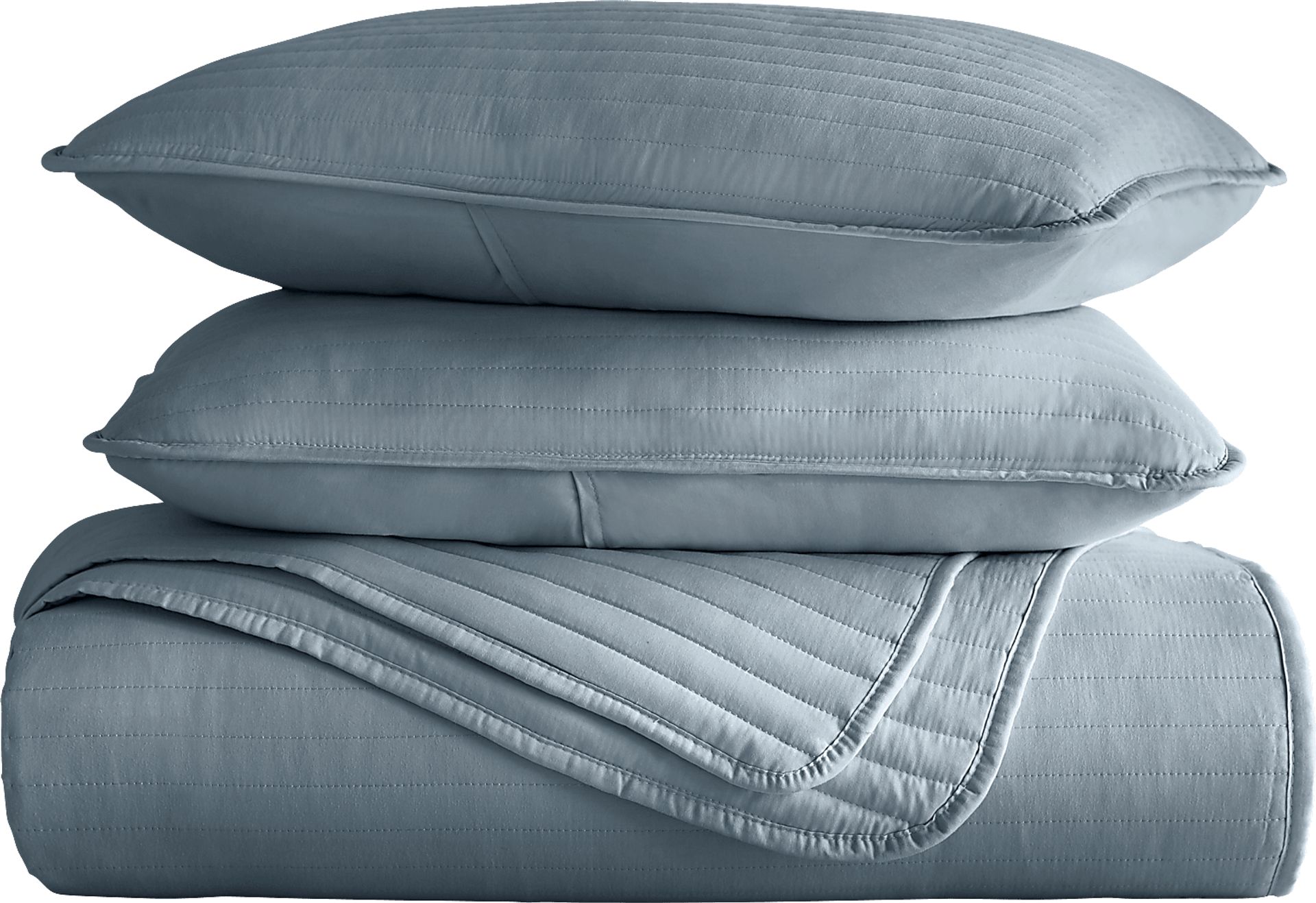 Honeybell Blue 3 Pc King Quilt Set - Image 2