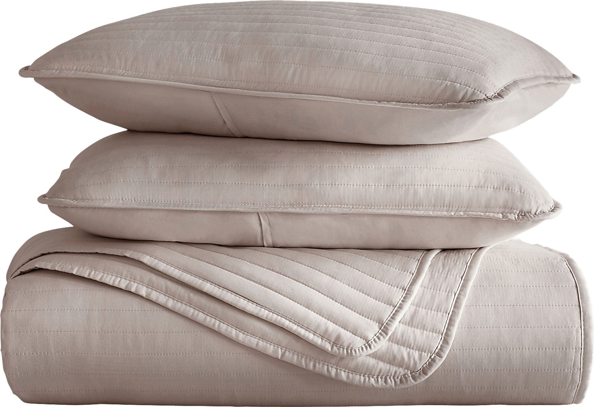 Honeybell Brown 3 Pc King Quilt Set - Image 2