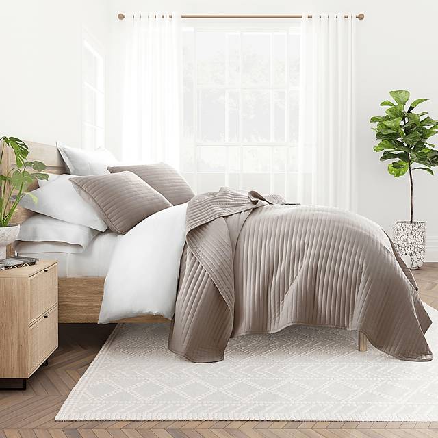 Honeybell Brown 3 Pc King Quilt Set - Thumbnail - Image 4