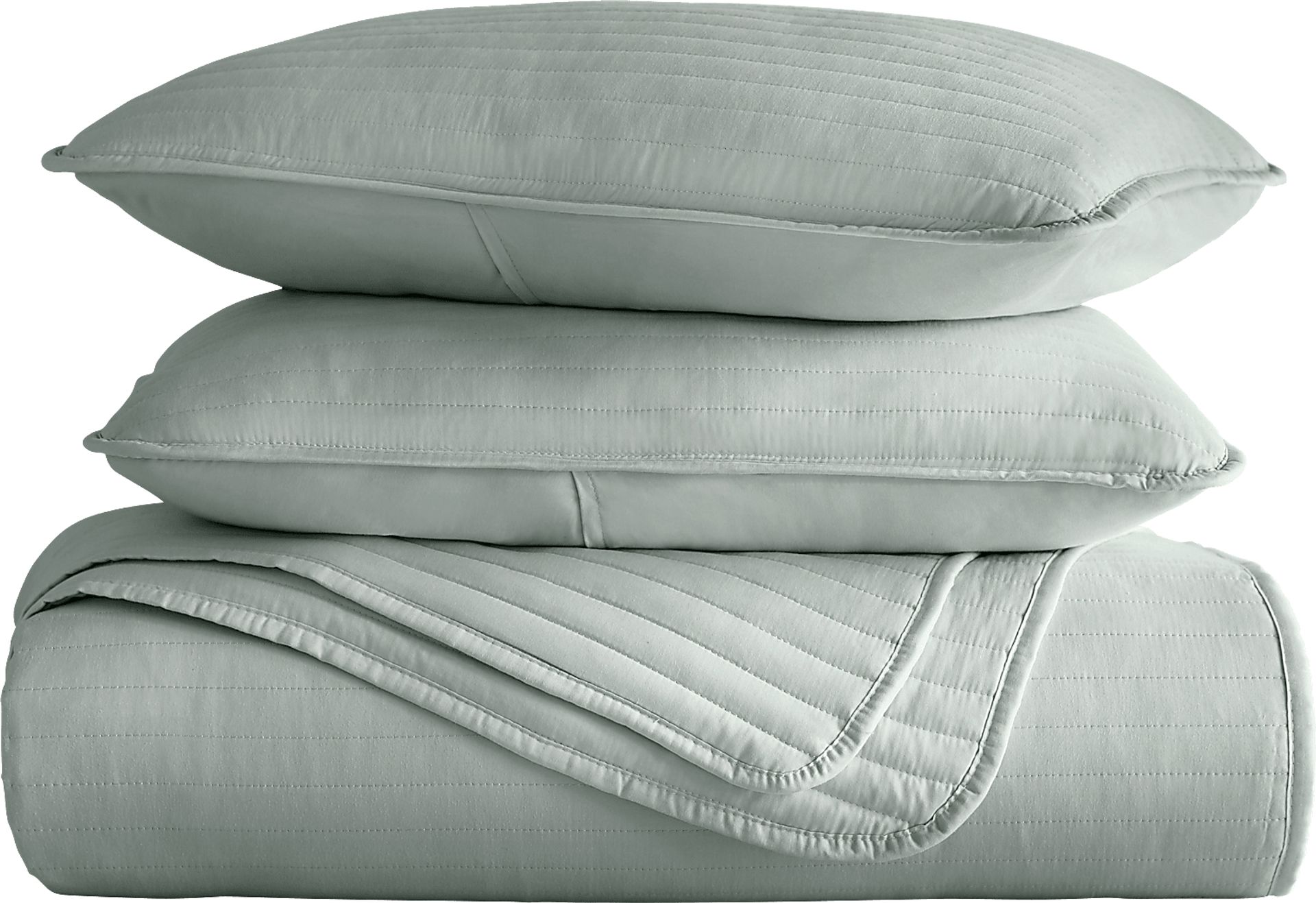 Honeybell Green 3 Pc Queen Quilt Set - Image 2