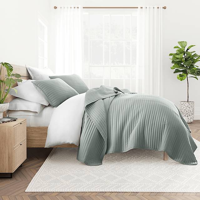 Honeybell Green 3 Pc Queen Quilt Set - Thumbnail - Image 4