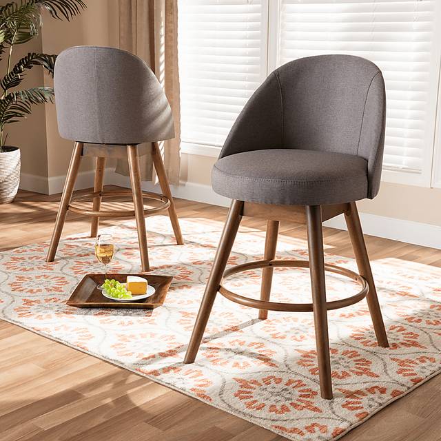 Honeybridge Gray Counter Height Stool, Set of 2 - Thumbnail - Image 2