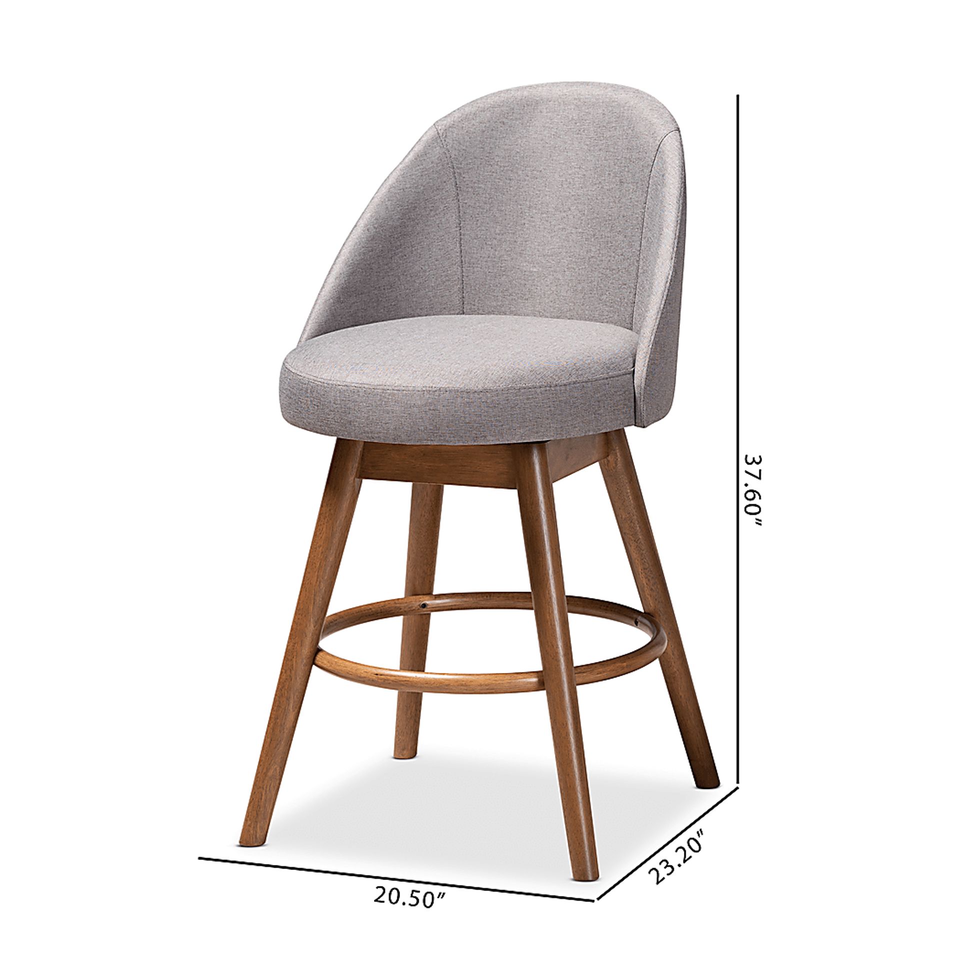 Honeybridge Gray Counter Height Stool, Set of 2 - Image 4