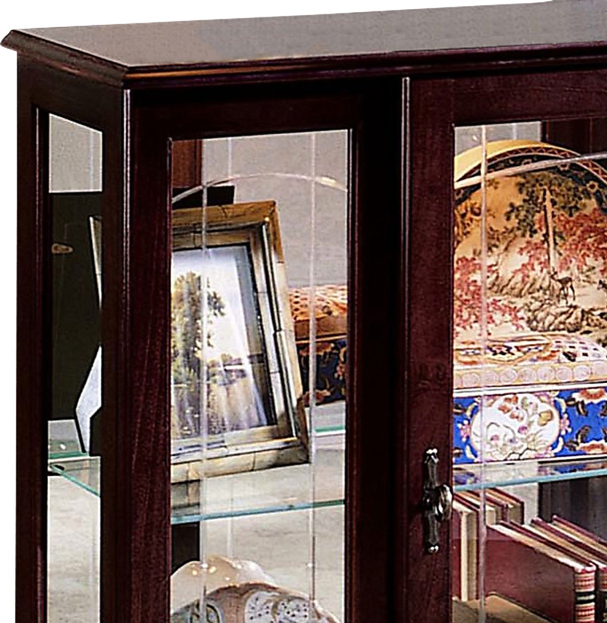 Honeyex Brown Dark Wood Display Cabinet | Rooms to Go