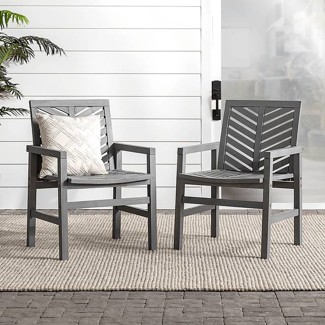 Honeytree Gray Outdoor Accent Chair, Set of 2 - Thumbnail - Image 2