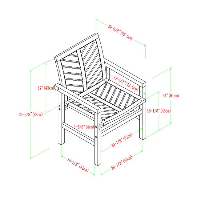 Honeytree Gray Outdoor Accent Chair, Set of 2 - Thumbnail - Image 6