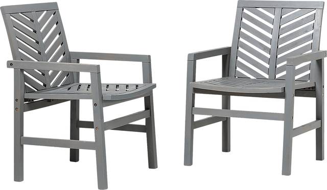 Honeytree Gray Outdoor Accent Chair, Set of 2 - Thumbnail - Image 1