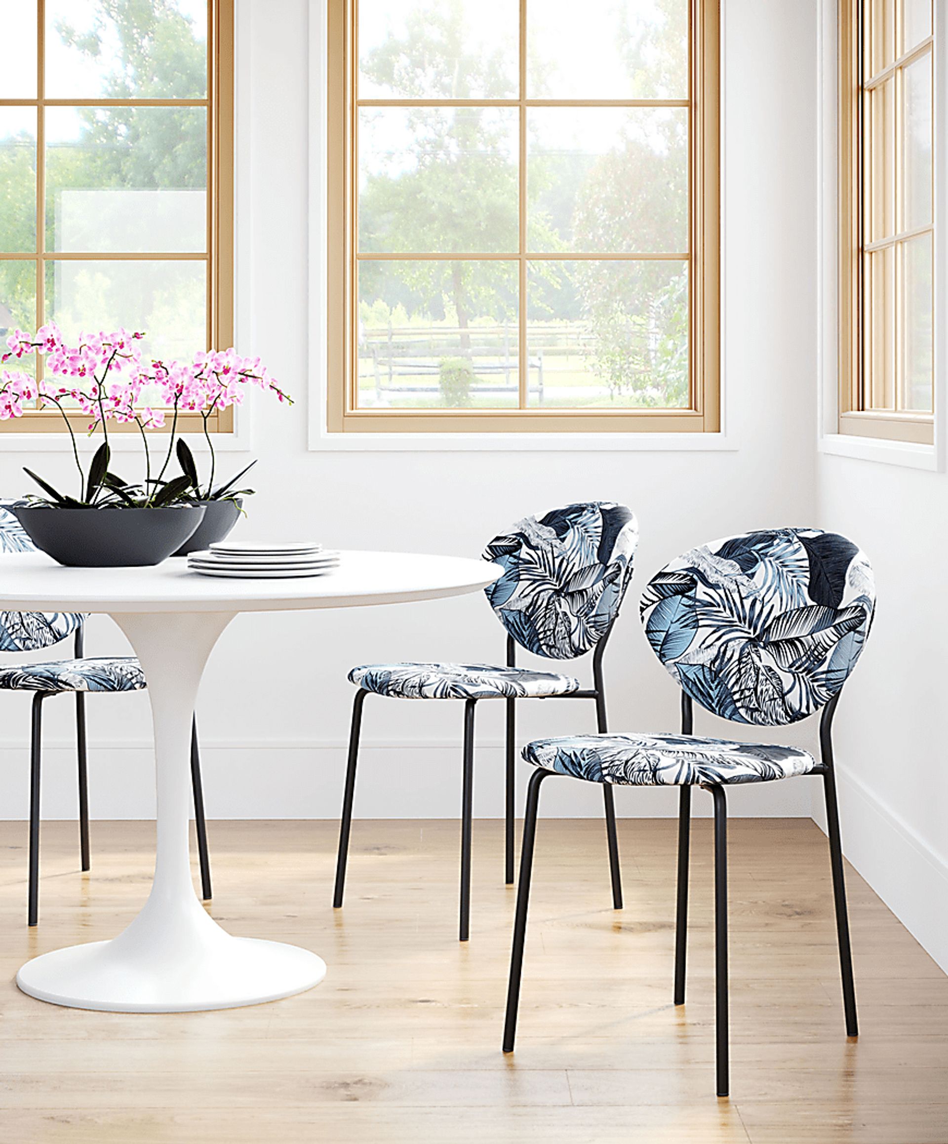 Honorine Blue Side Chair - Image 9