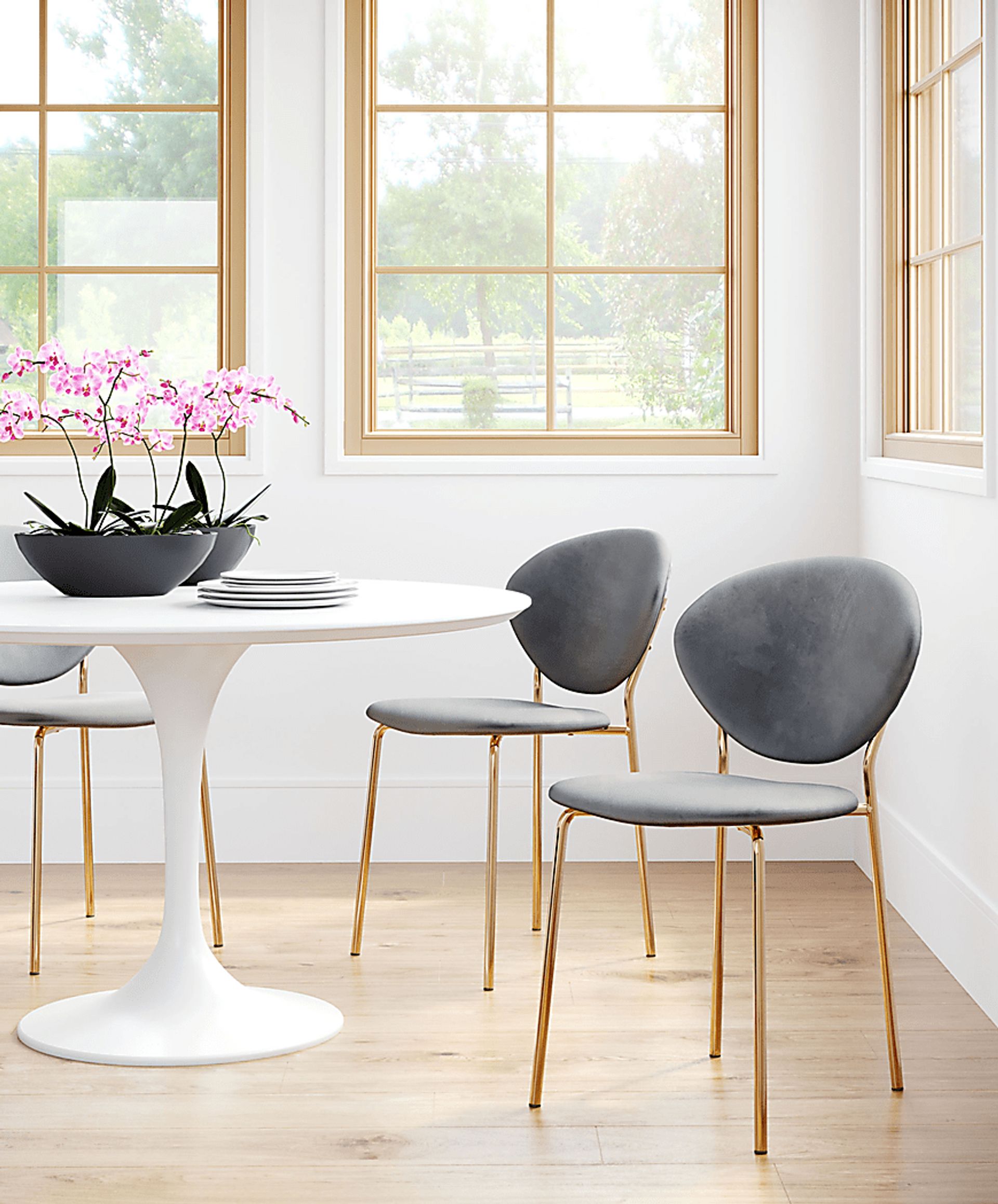 Honorine Gray Side Chair - Image 8