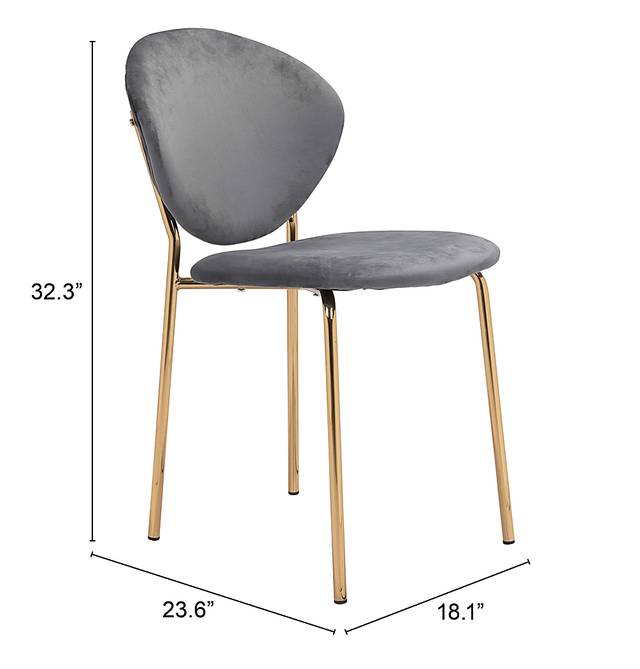 Honorine Gray Side Chair - Thumbnail - Image 9