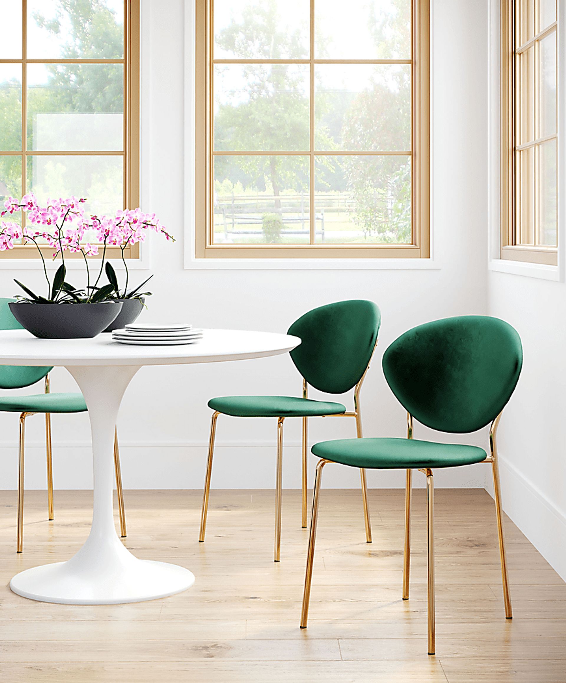 Honorine Green Side Chair - Image 9
