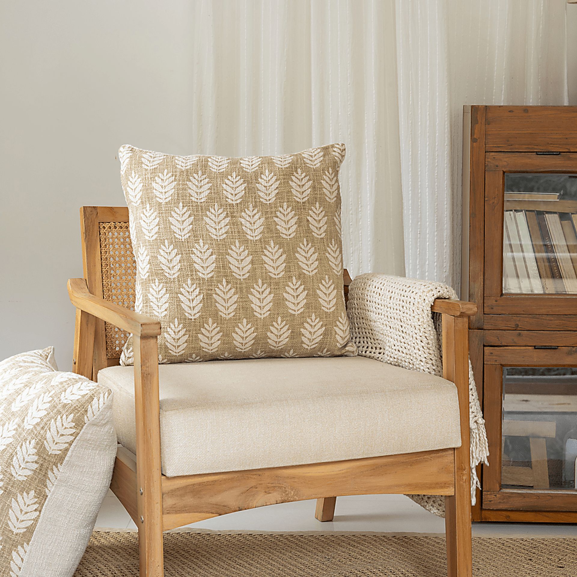 Hookstone Brown Accent Pillow, Medium - Image 2
