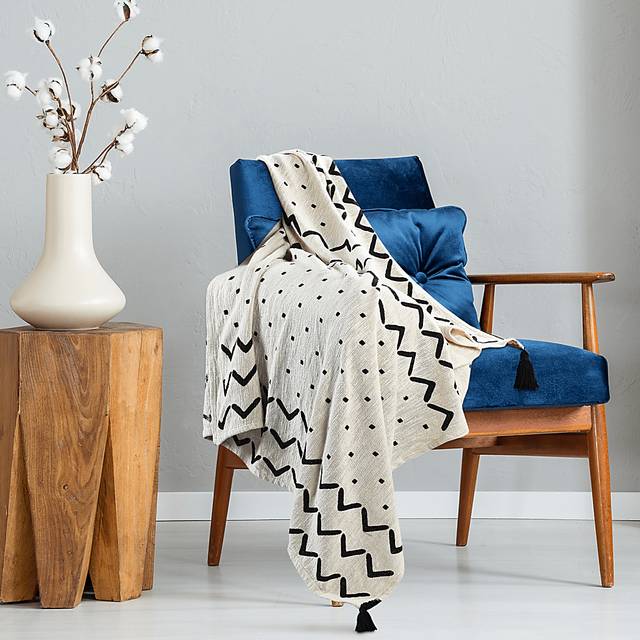 Hookstone I Black Throw Blanket - Thumbnail - Image 8