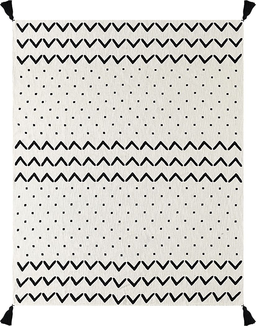 Hookstone I Black Throw Blanket