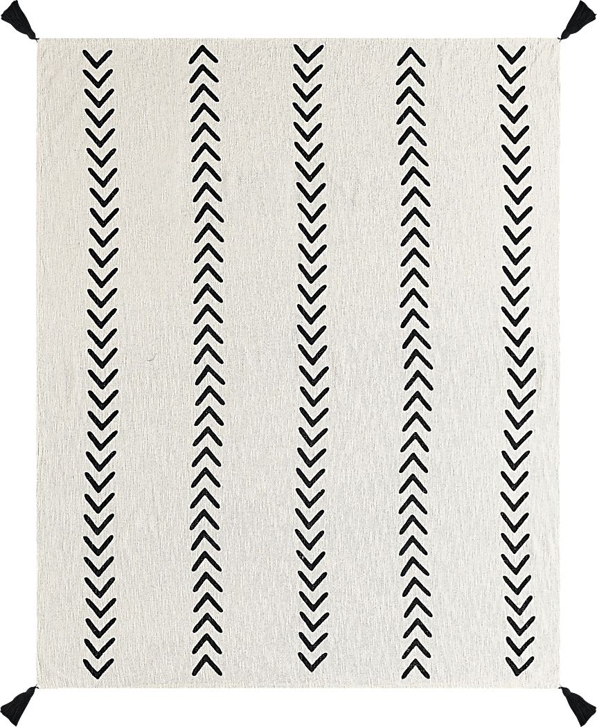 Hookstone II Black Throw Blanket