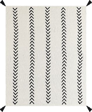 Hookstone II Black Throw Blanket