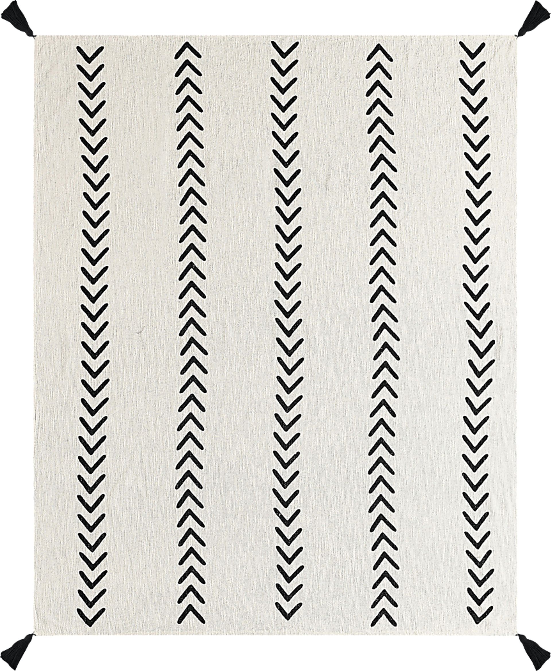 Hookstone II Black Throw Blanket - Image 1