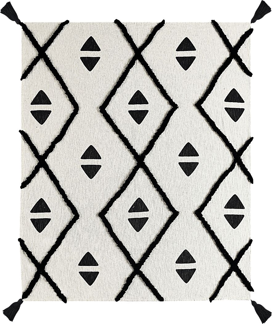 Hookstone III Black Throw Blanket