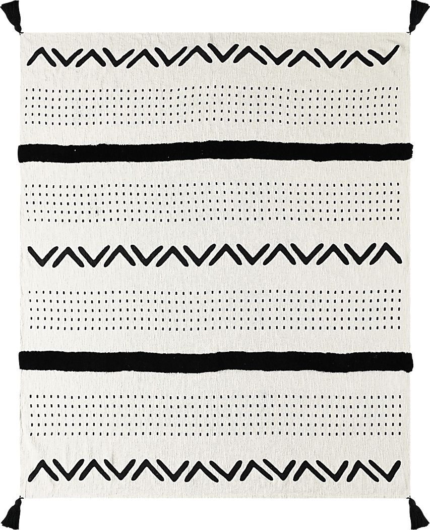 Hookstone IV Black Throw Blanket