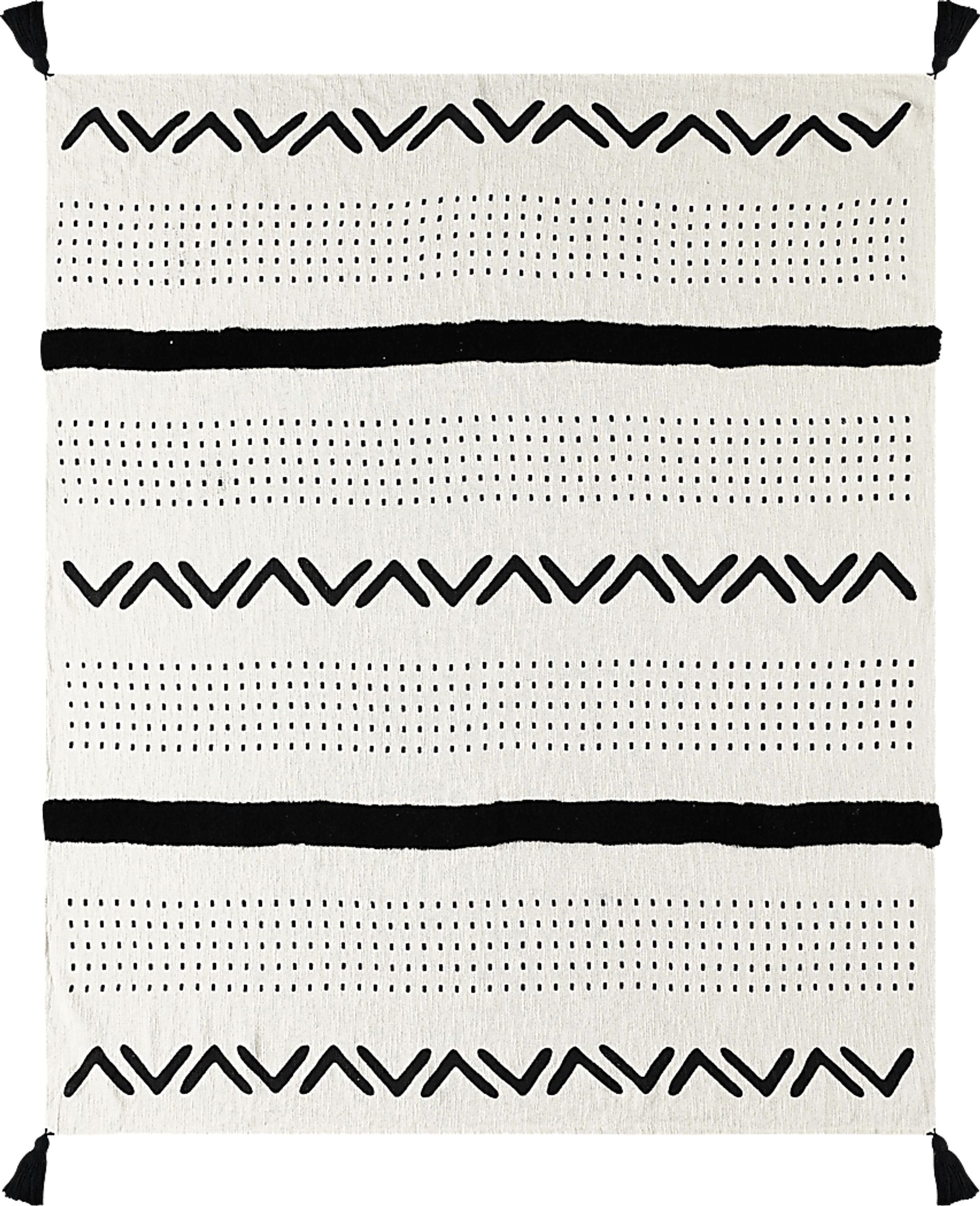Hookstone IV Black Throw Blanket - Image 1