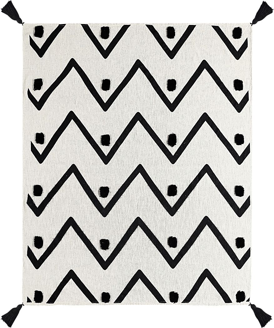 Hookstone VII Black Throw Blanket