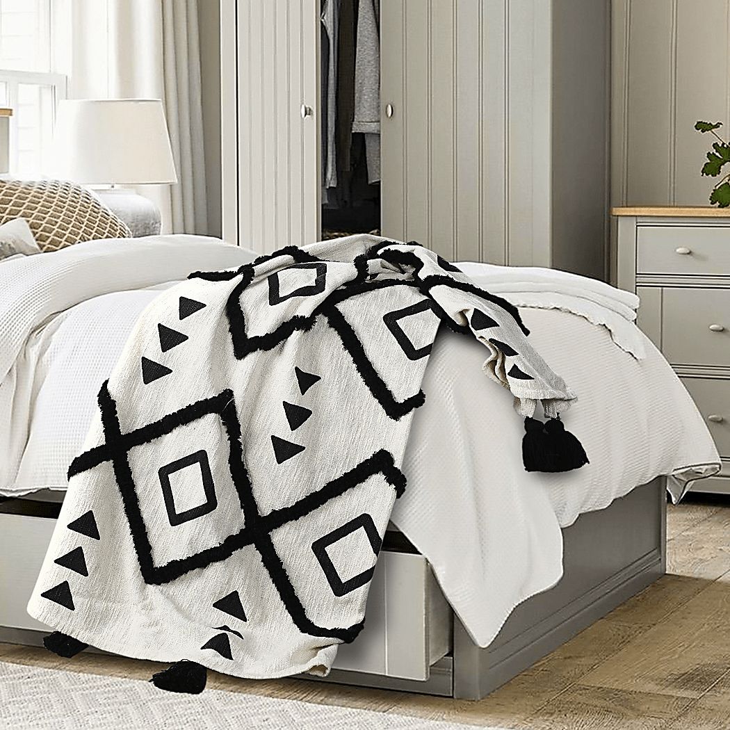 Hookstone VIII Black Throw Blanket - Thumbnail 4