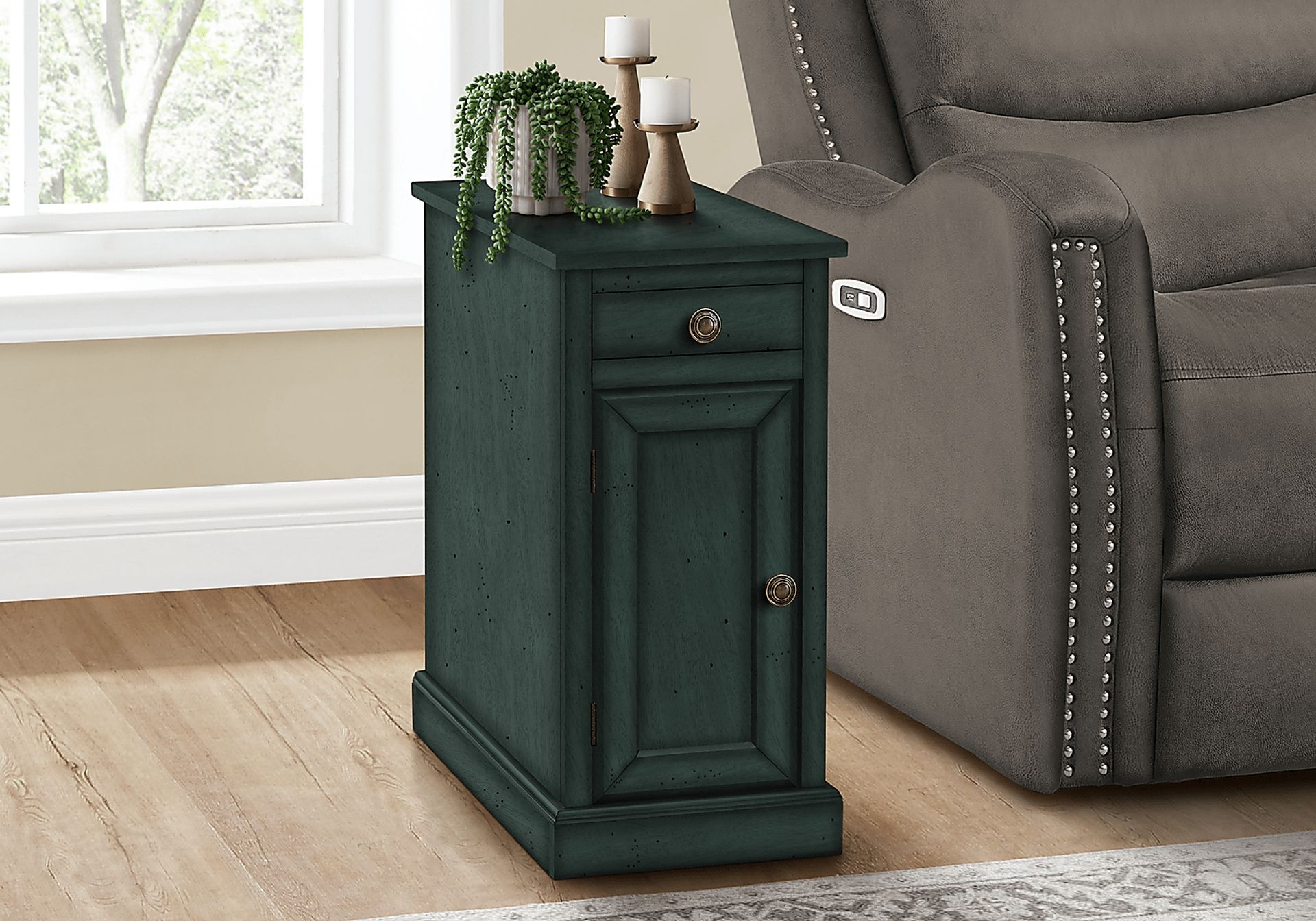Hooktube Dark Blue Nightstand - Image 3