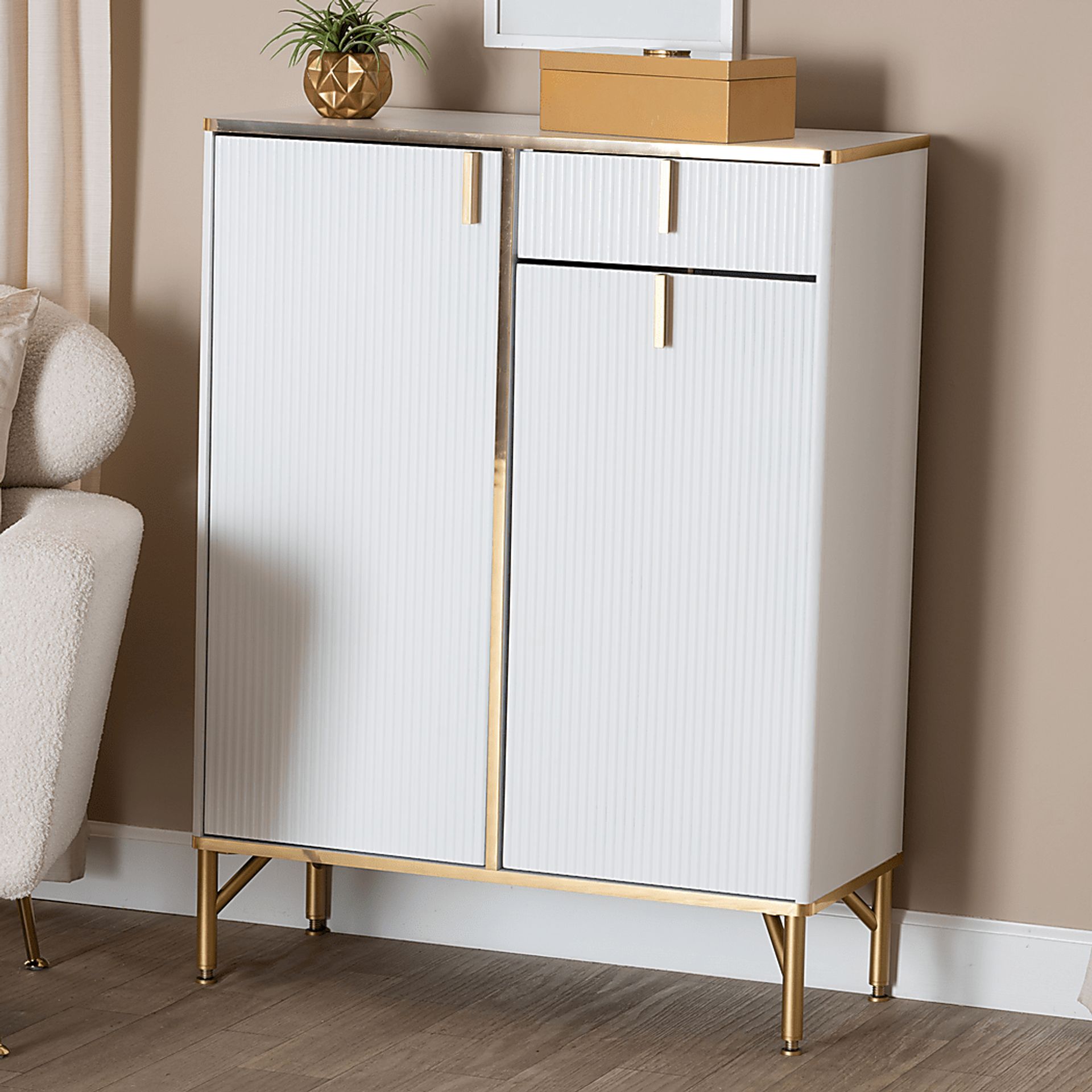 Horger White Accent Cabinet - Image 2