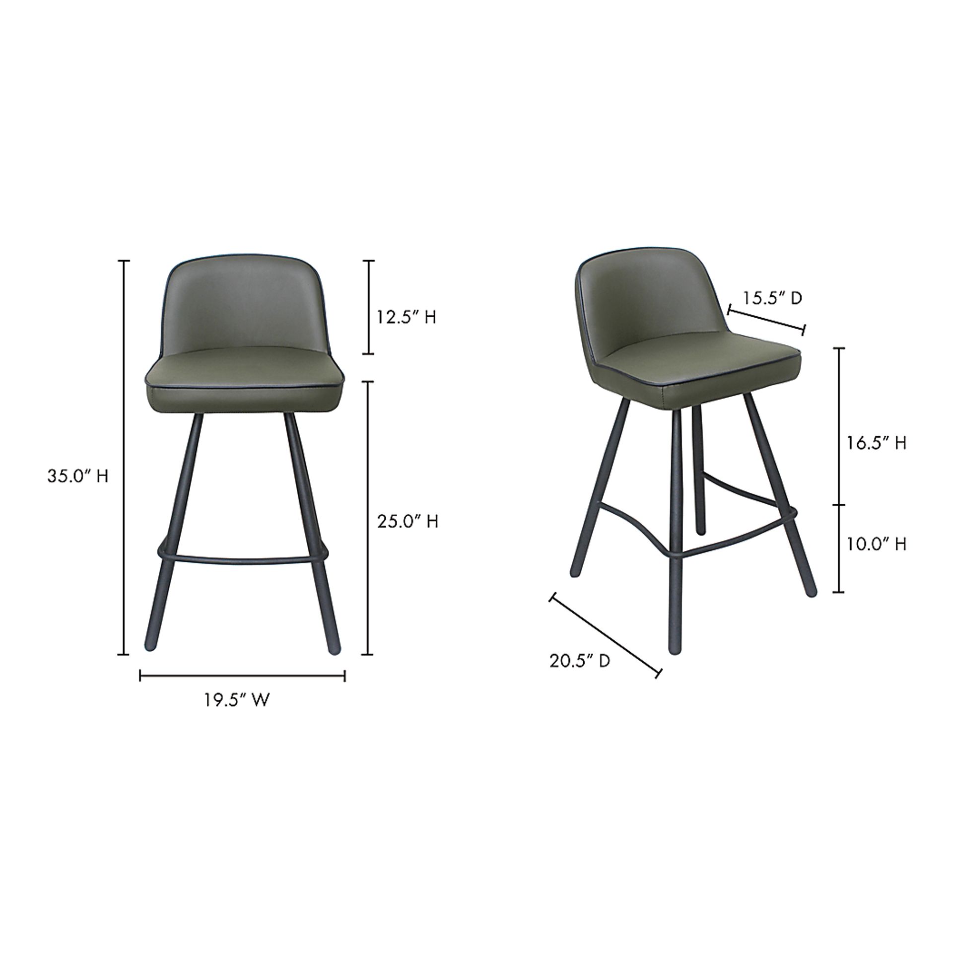 Horizon Drive Green Counter Height Stool - Image 6