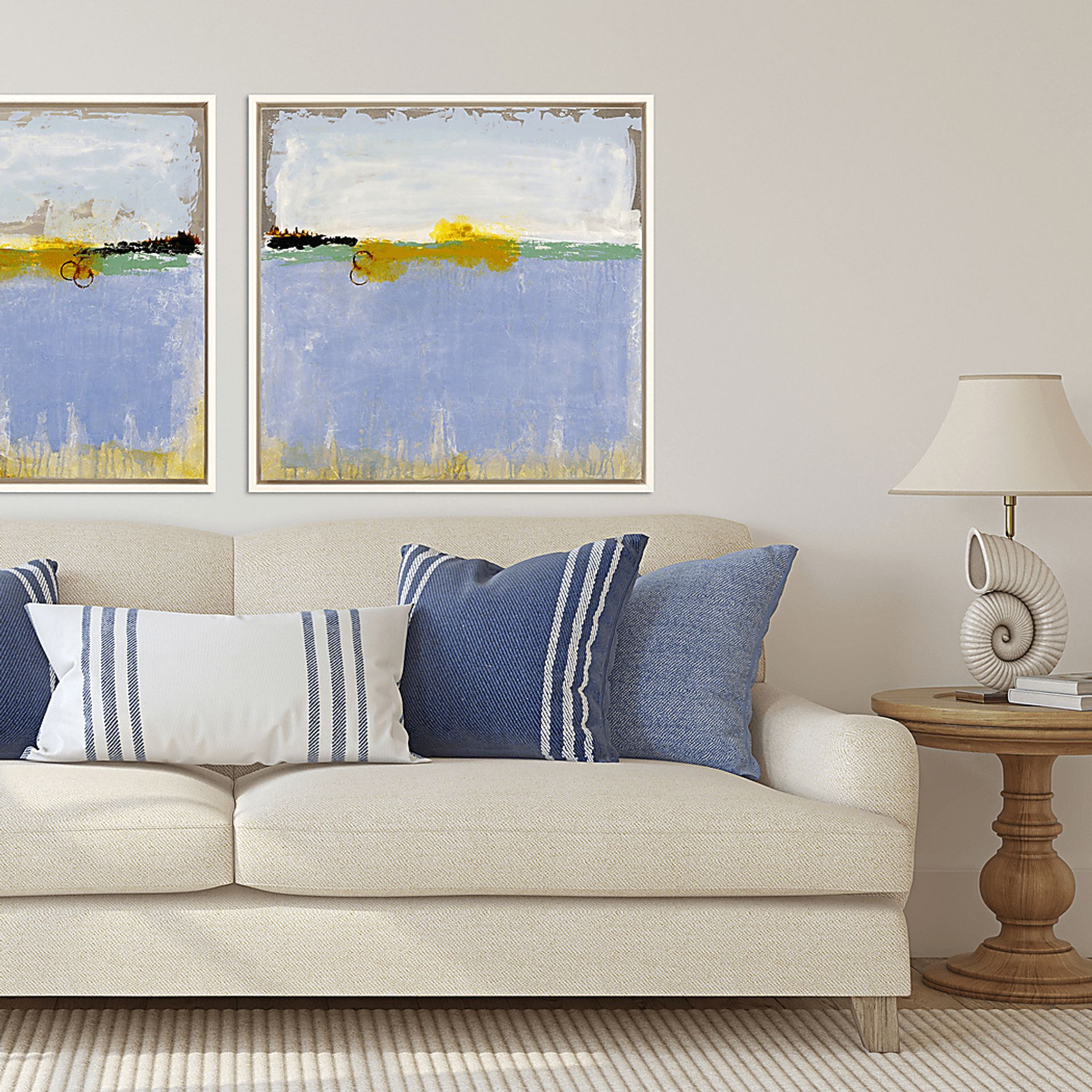 Horizon of Dreams II Blue Framed Artwork - Image 2