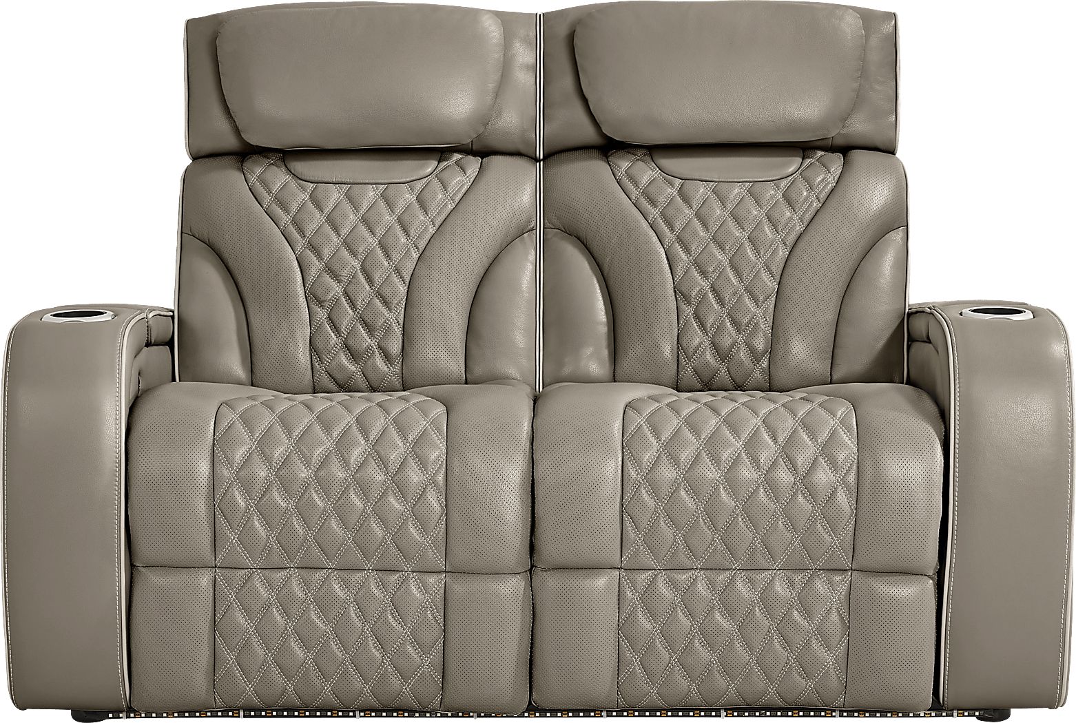 Horizon Ridge Beige Leather Triple Power Recliner | Rooms to Go