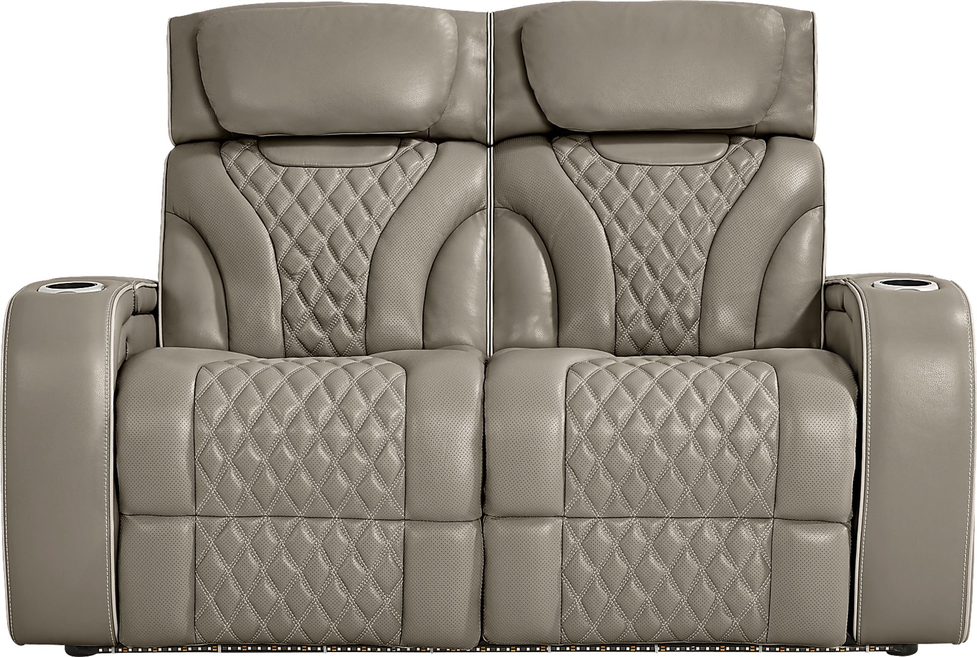Horizon Ridge Beige Leather 2 Pc Living Room with Triple Power Reclining Sofa - Image 12
