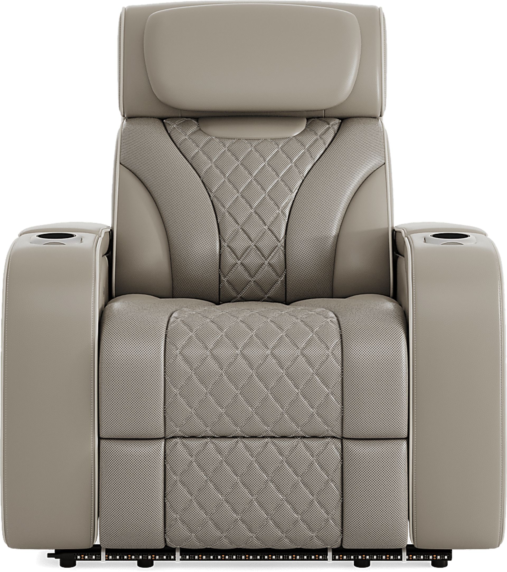 Horizon Ridge Beige Leather 6 Pc Triple Power Reclining Living Room with Massage and Heat - Image 26