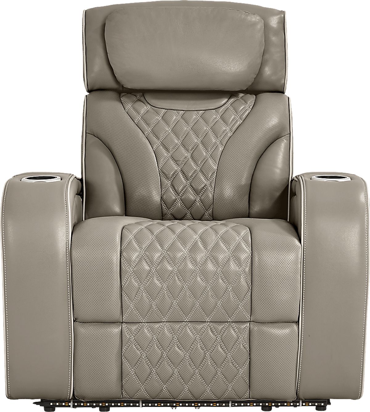 Horizon Ridge Beige Leather Triple Power Recliner Rooms to Go