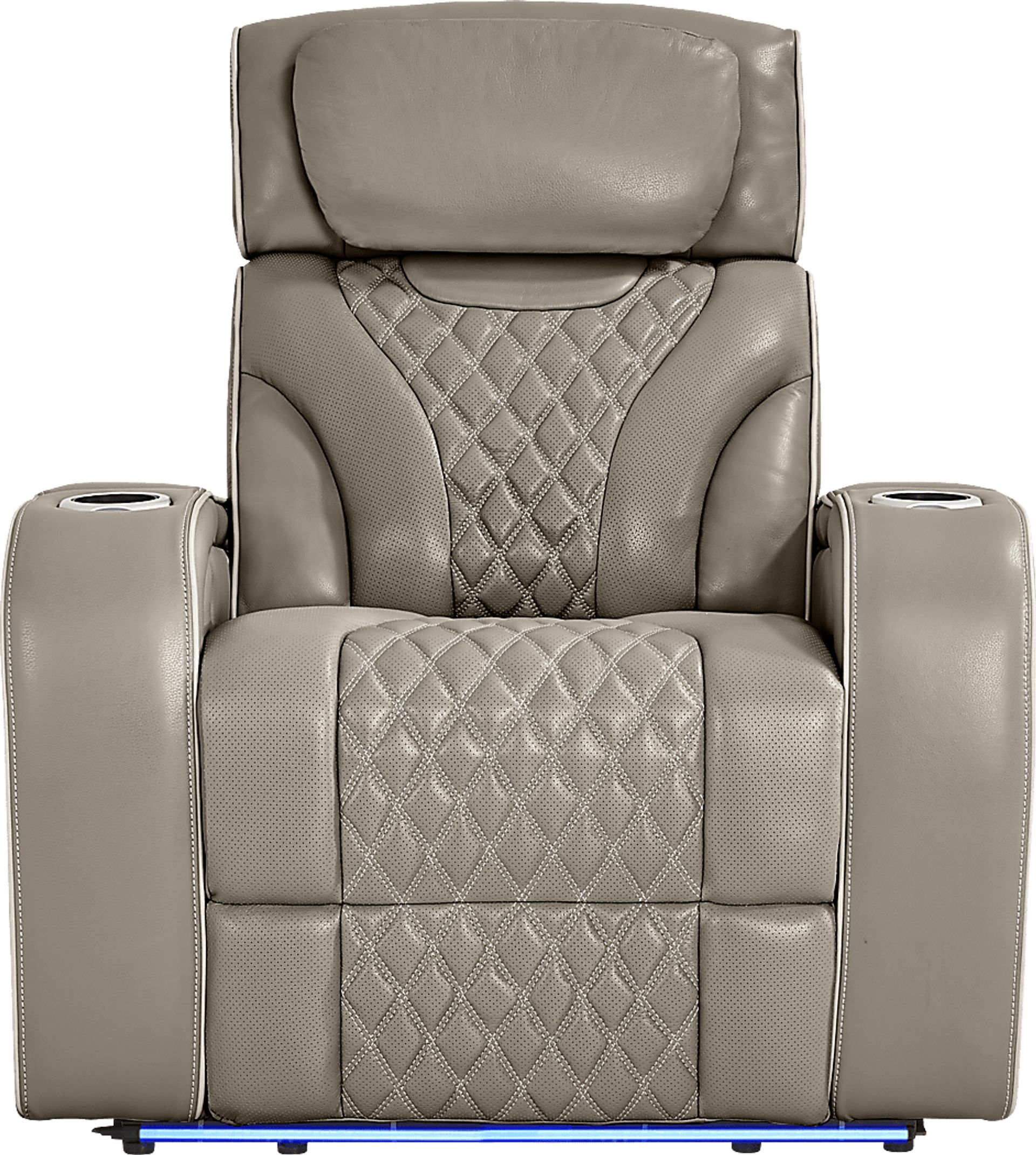 Horizon Ridge Beige Leather Triple Power Recliner | Rooms to Go Horizon Ridge Beige Leather Triple Power Recliner | Rooms to Go