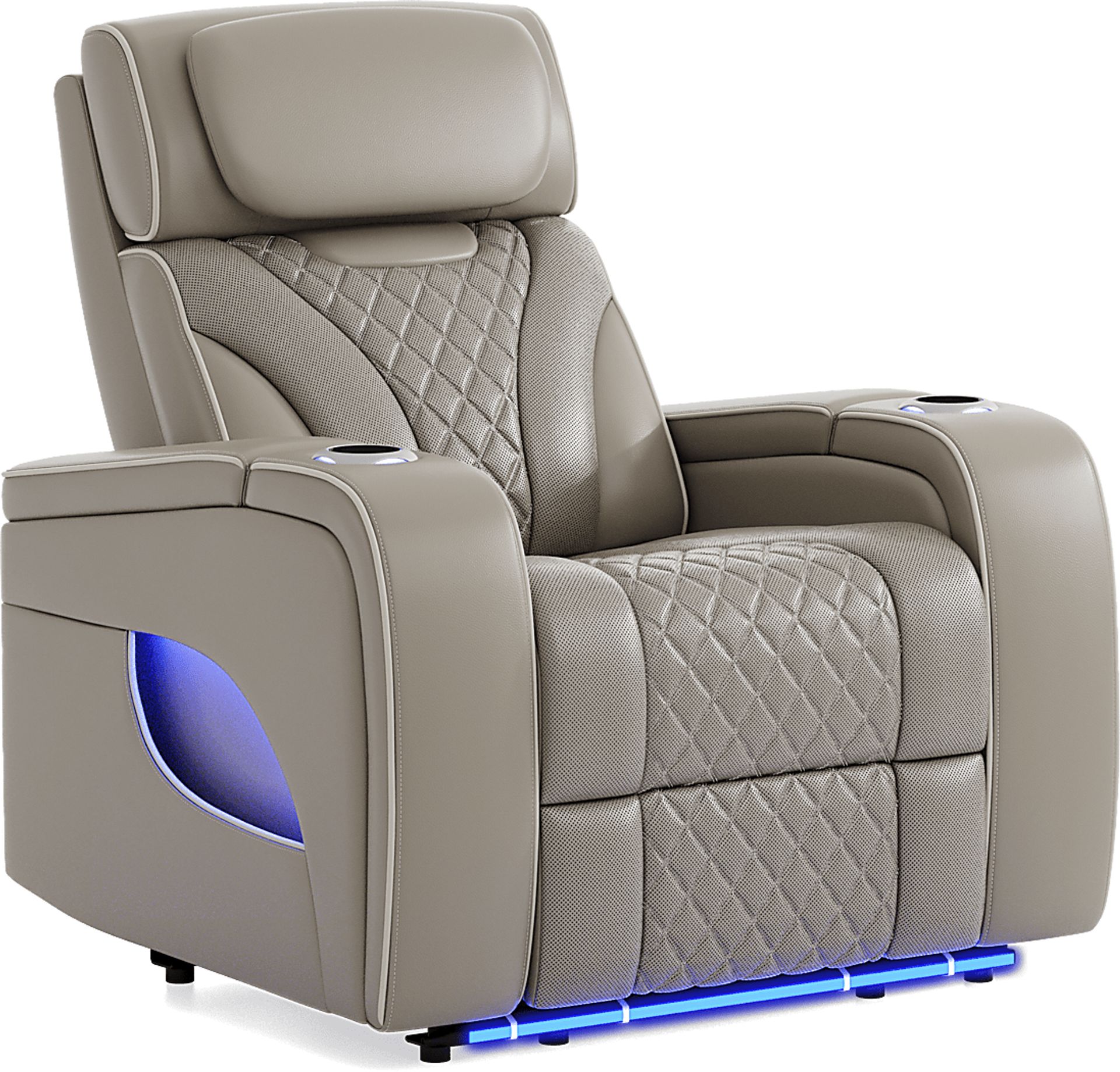 Horizon Ridge Beige Leather 6 Pc Triple Power Reclining Living Room with Massage and Heat - Image 27