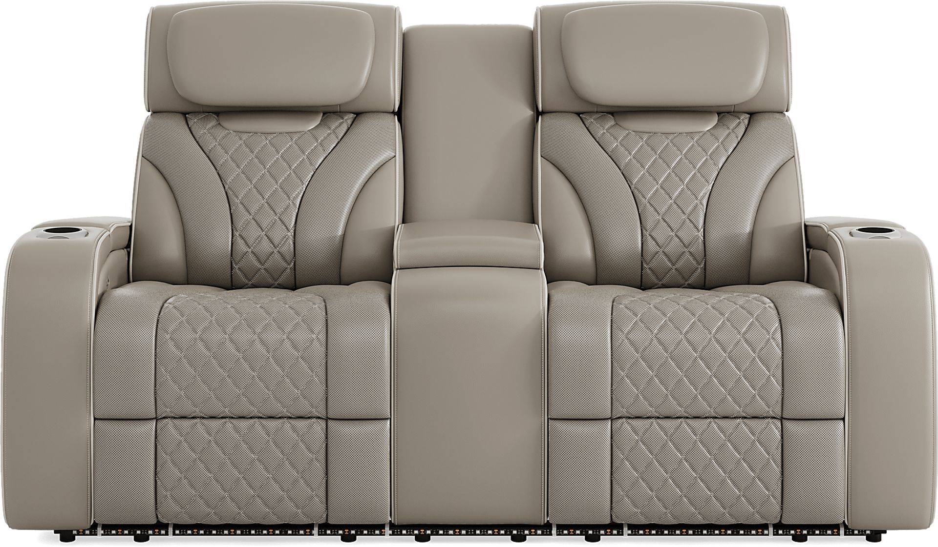 Horizon Ridge Beige Leather 6 Pc Triple Power Reclining Living Room with Massage and Heat - Image 13