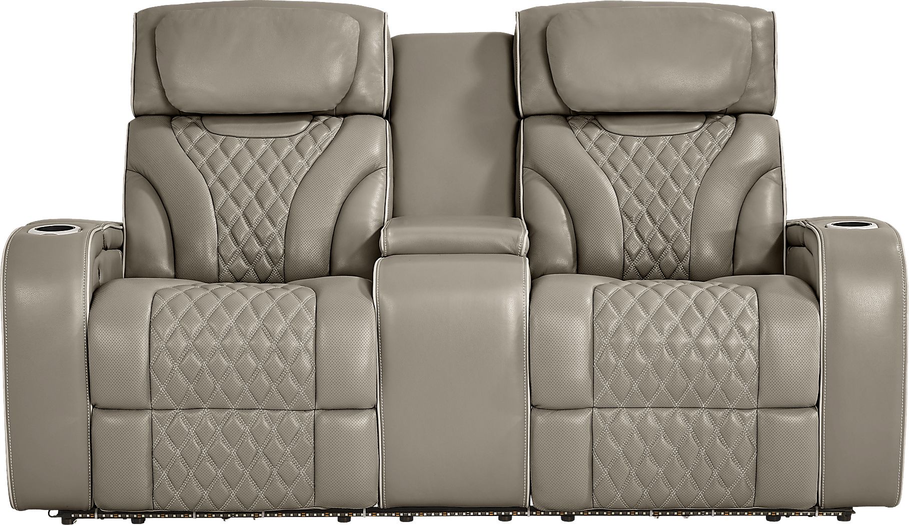 triple power reclining console loveseat