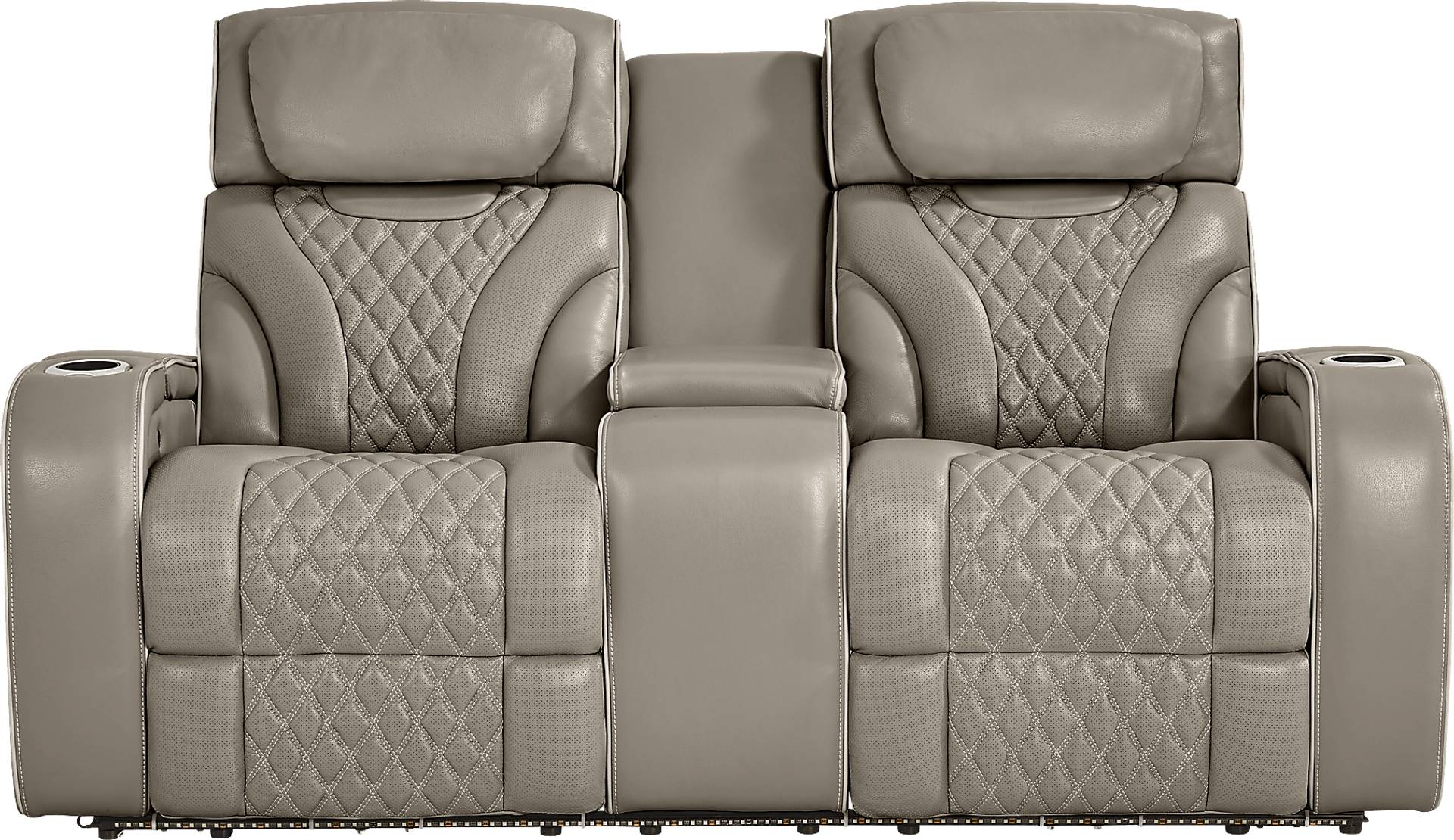 Horizon Ridge 2 Pc Beige Leather Triple Power Reclining Living Room Set