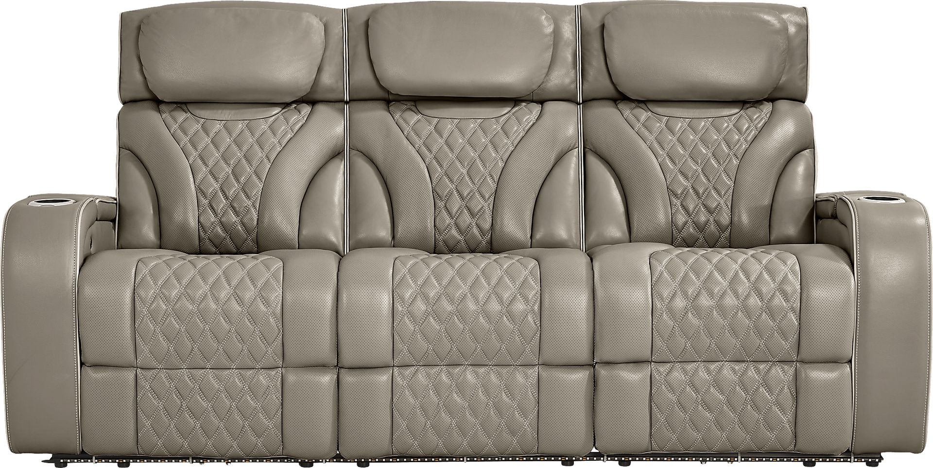 Horizon Ridge Beige Leather 2 Pc Living Room with Triple Power Reclining Sofa - Image 2